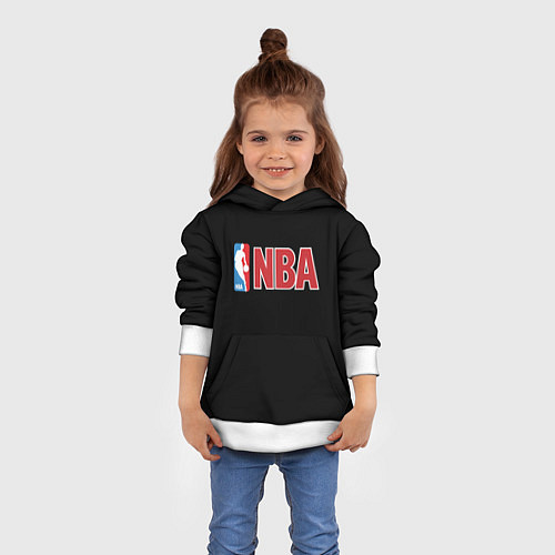 Детская толстовка NBA logo / 3D-Белый – фото 4