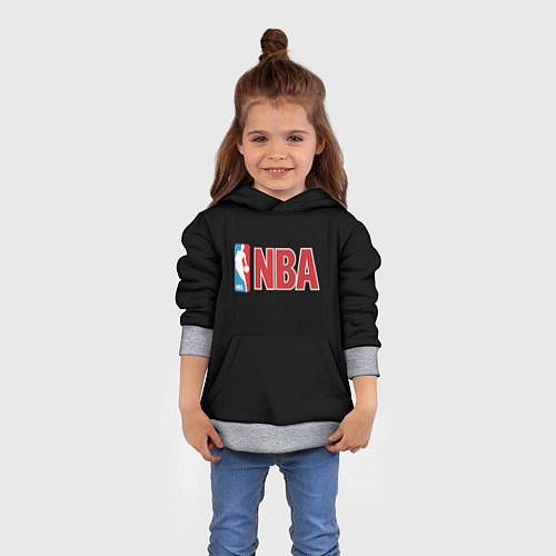 Детская толстовка NBA logo / 3D-Меланж – фото 4