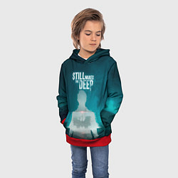 Толстовка-худи детская Still wakes the deep силуэт, цвет: 3D-красный — фото 2