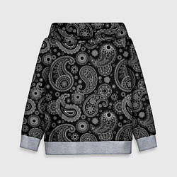 Детская толстовка Пейсли на черном