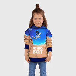 Толстовка-худи детская Astro bot персонажи, цвет: 3D-синий — фото 2