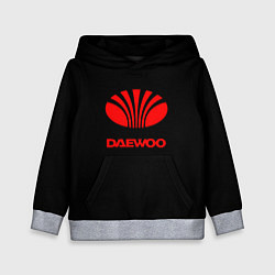 Толстовка-худи детская Daewoo red logo, цвет: 3D-меланж