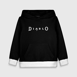 Детская толстовка Diablo logo white