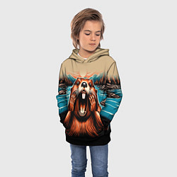 Толстовка-худи детская Крик бобра, цвет: 3D-черный — фото 2