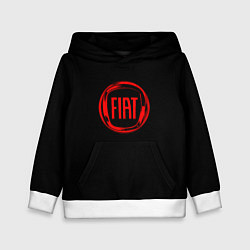 Толстовка-худи детская FIAT logo red, цвет: 3D-белый