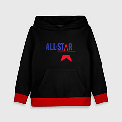 Толстовка-худи детская All stars logo, цвет: 3D-красный