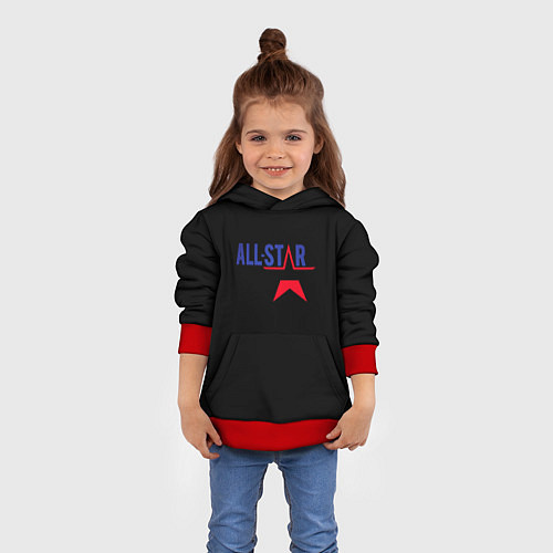 Детская толстовка All stars logo / 3D-Красный – фото 4