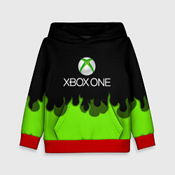 Детская толстовка Xbox green fire