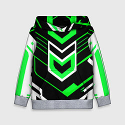 Детская толстовка Полосы и зелёно-белый шестиугольник