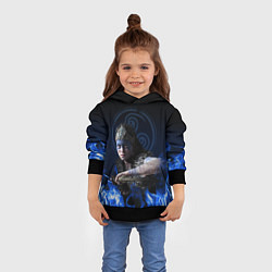 Толстовка-худи детская Senua - Hellblade, цвет: 3D-черный — фото 2