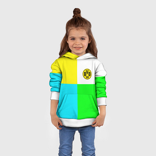 Детская толстовка Borussia color cport / 3D-Белый – фото 4