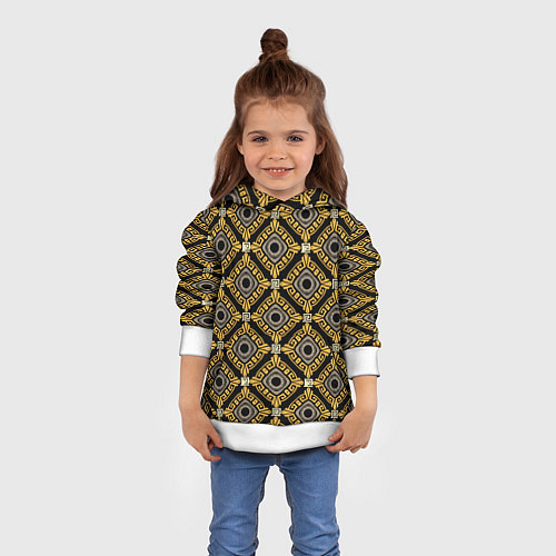 Детская толстовка Греческий орнамент меандр / 3D-Белый – фото 4