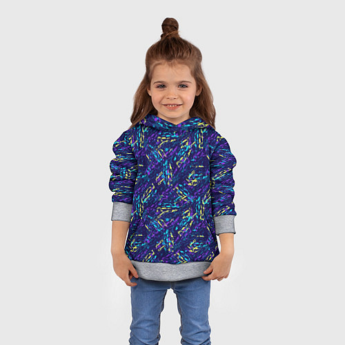 Детская толстовка Абстрактный узор с концепцией / 3D-Меланж – фото 4