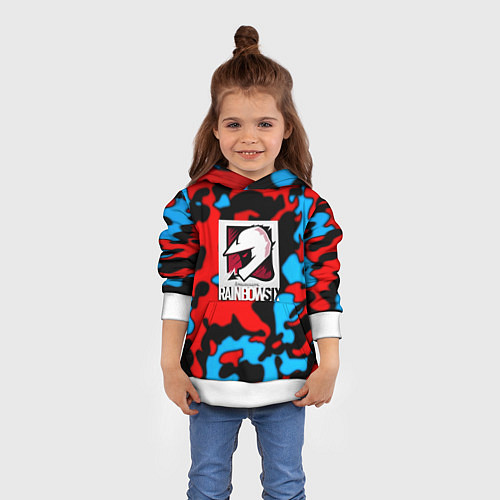 Детская толстовка Rainbow six камуфляж / 3D-Белый – фото 4