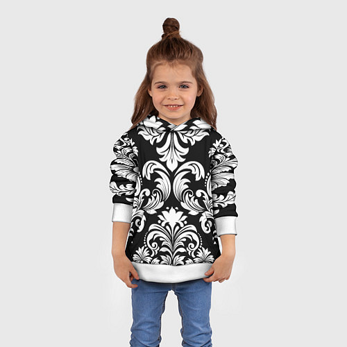 Детская толстовка Дамасский орнамент / 3D-Белый – фото 4