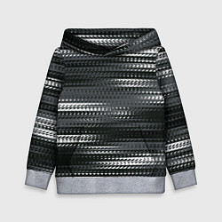 Детская толстовка Тёмный серый абстрактные полосы