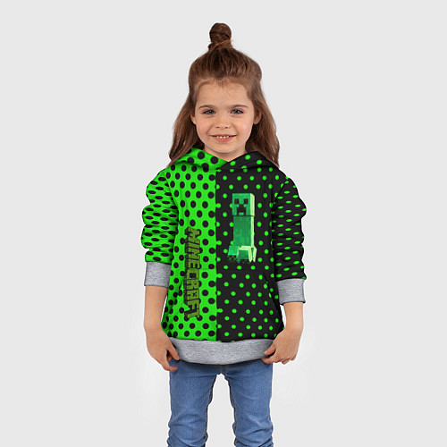 Детская толстовка Minecraft creeper pattern / 3D-Меланж – фото 4