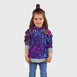 Толстовка-худи детская Радужный дождь, цвет: 3D-меланж — фото 2