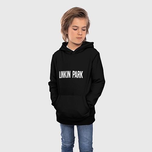 Детская толстовка Linkin park rock white / 3D-Черный – фото 3