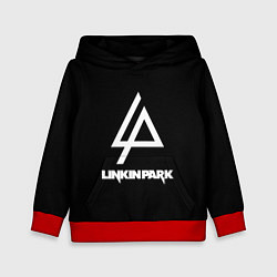 Толстовка-худи детская Linkin park logo brend music, цвет: 3D-красный