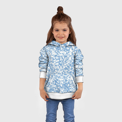 Детская толстовка Пёстрый бело-голубой / 3D-Белый – фото 4