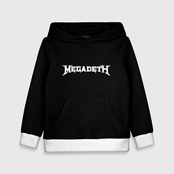 Детская толстовка Megadeth logo white