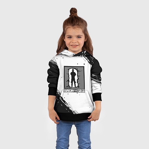 Детская толстовка Rainbow six текстура лого шутер / 3D-Черный – фото 4