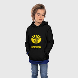 Толстовка-худи детская Daewoo logo yellow, цвет: 3D-синий — фото 2