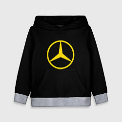 Толстовка-худи детская Mercedes logo yello, цвет: 3D-меланж