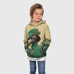 Толстовка-худи детская Женщина чумной доктор, цвет: 3D-белый — фото 2