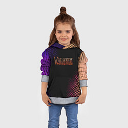 Толстовка-худи детская Valheim logo pattern, цвет: 3D-меланж — фото 2