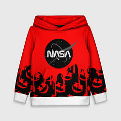 Толстовка-худи детская Marshmello x Nasa red, цвет: 3D-белый