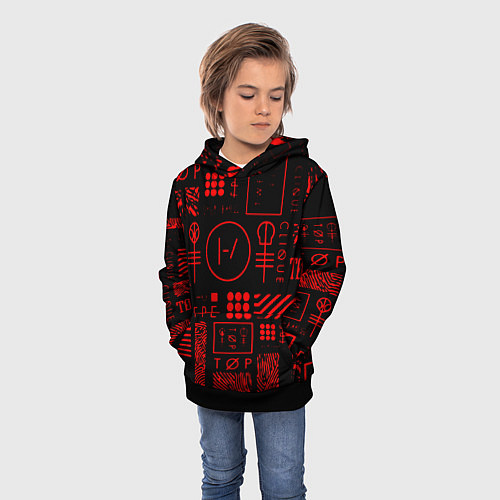 Детская толстовка Twenty one pilots pattern rock / 3D-Черный – фото 3