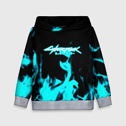 Детская толстовка Cyberpunk neon flame