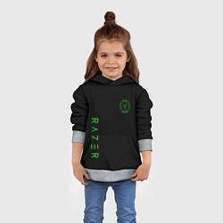 Толстовка-худи детская Razer brend game, цвет: 3D-меланж — фото 2
