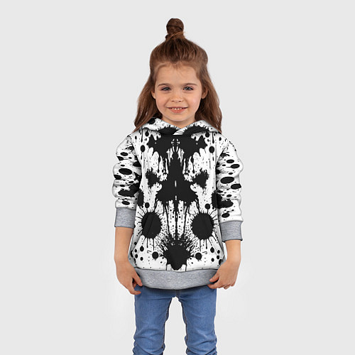 Детская толстовка Psychedelic Rorschach test - ai art / 3D-Меланж – фото 4