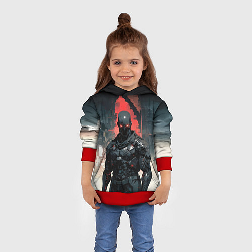 Детская толстовка Боевой киборг штурмовик / 3D-Красный – фото 4