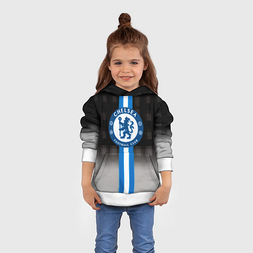 Детская толстовка Chelsea fc sport geometry / 3D-Белый – фото 4