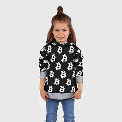 Толстовка-худи детская Биткоин блокчейн, цвет: 3D-меланж — фото 2