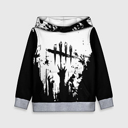 Толстовка-худи детская Dead by daylight horror краски, цвет: 3D-меланж