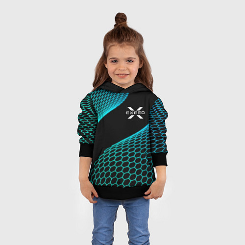 Детская толстовка Exeed electro hexagon / 3D-Черный – фото 4