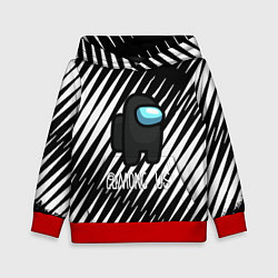 Толстовка-худи детская Among us текстура, цвет: 3D-красный