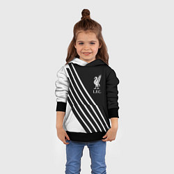Толстовка-худи детская Liverpool sport fc geometry, цвет: 3D-черный — фото 2