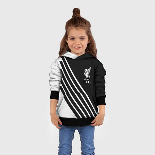 Детская толстовка Liverpool sport fc geometry / 3D-Черный – фото 4