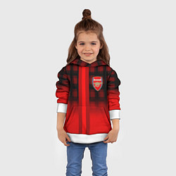 Толстовка-худи детская Arsenal fc sport geometry steel, цвет: 3D-белый — фото 2