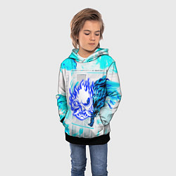 Толстовка-худи детская Samurai logo howl, цвет: 3D-черный — фото 2