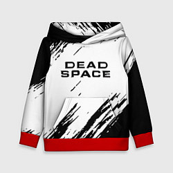 Толстовка-худи детская Dead space чёрные краски, цвет: 3D-красный