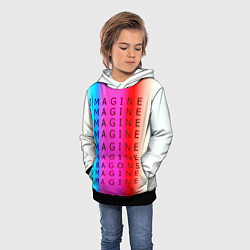 Толстовка-худи детская Imagine Dragons neon rock, цвет: 3D-черный — фото 2