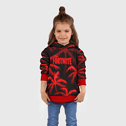 Толстовка-худи детская Fortnite tropic red, цвет: 3D-красный — фото 2