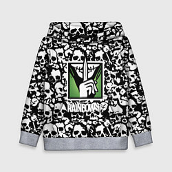 Детская толстовка Rainbow six pattern skull